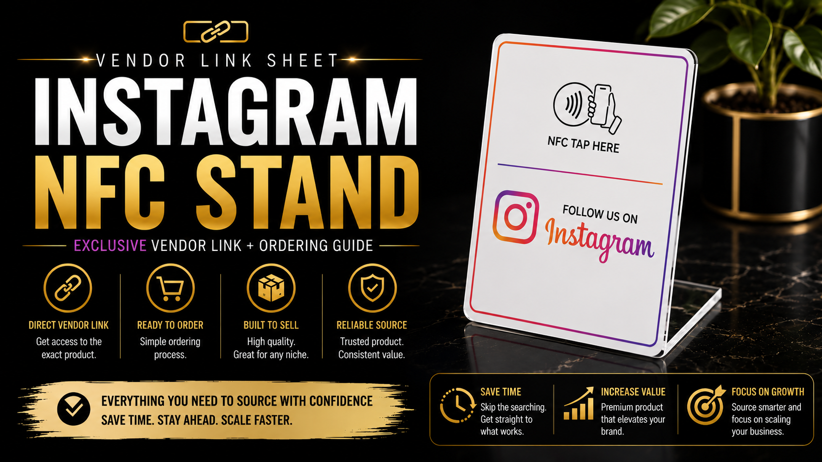 Instagram NFC Stand Vendor Link