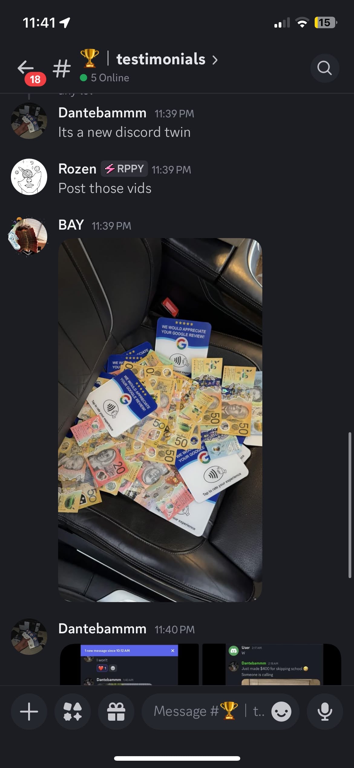 Coach Raffan student success — testimonial screenshot