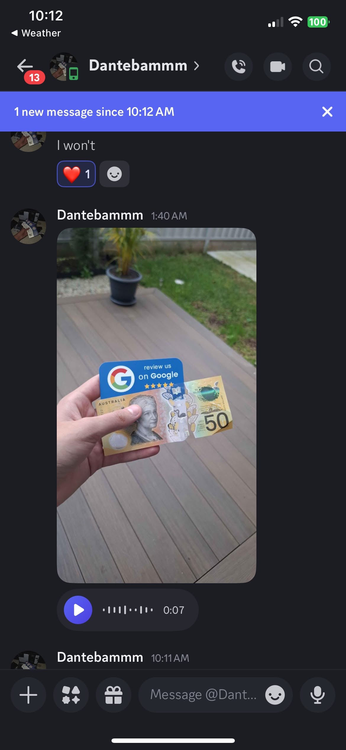 Coach Raffan student success — testimonial screenshot